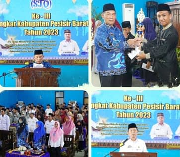 Wakil Bupati A. Zulqoini Syarif Tutup STQ III 2023 Tingkat Kabupaten Pesisir Barat