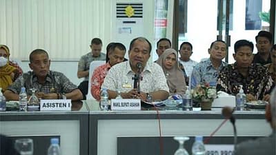 Wakil Bupati Asahan, Taufik Zainal Abidin S.Sos, M.Si terima Kunjungan Kerja (Kunker) Komisi E DPRD Provinsi Sumatera Utara di Aula Melati Kantor Bupati Asahan