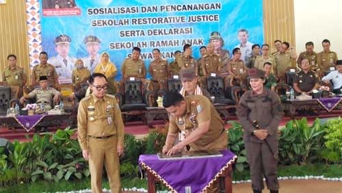 Kajati Lampung Resmikan Sekolah Restoratif Justice di Way Kanan